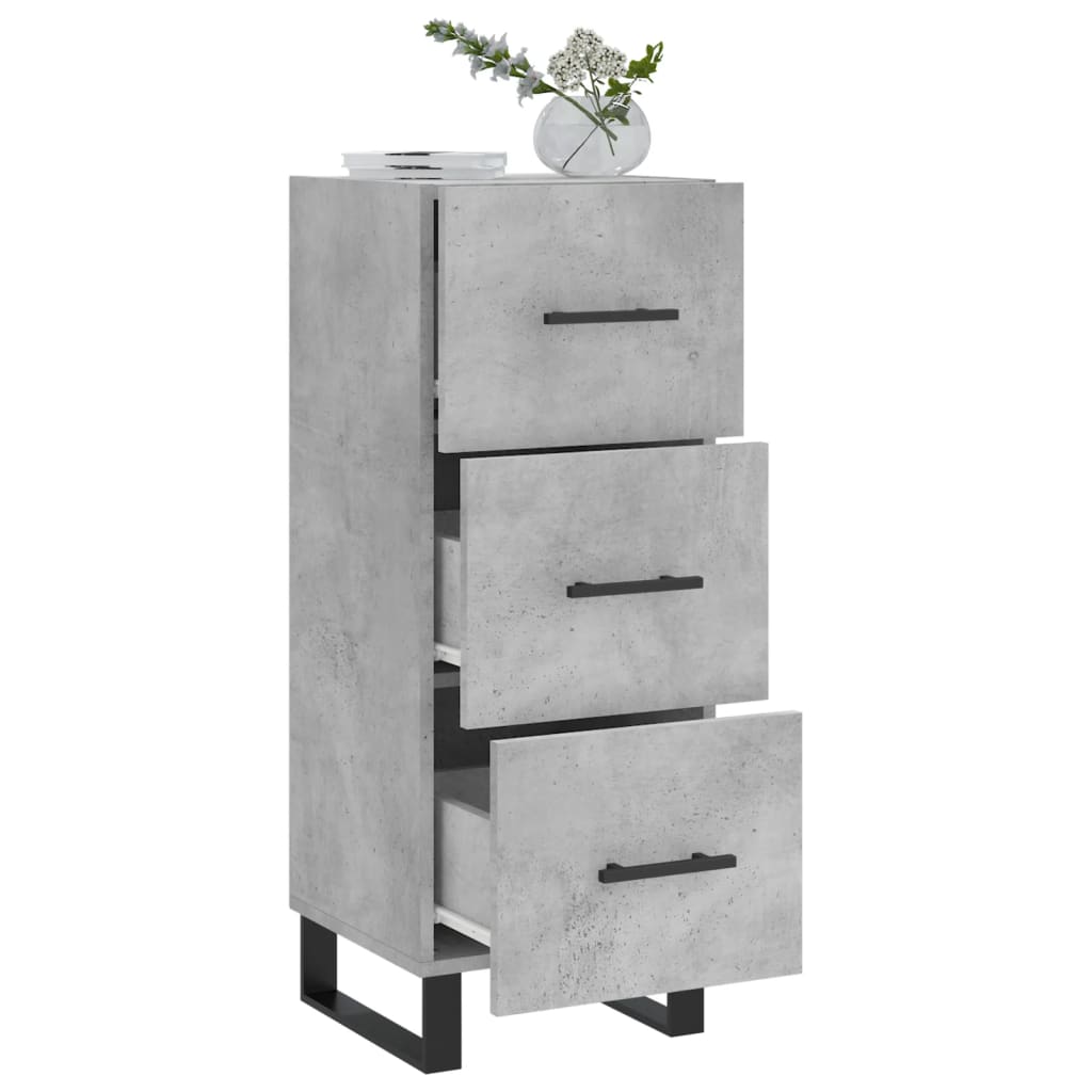 Buffet Gris béton 34,5x34x90 cm Bois d'ingénierie - XIOS
