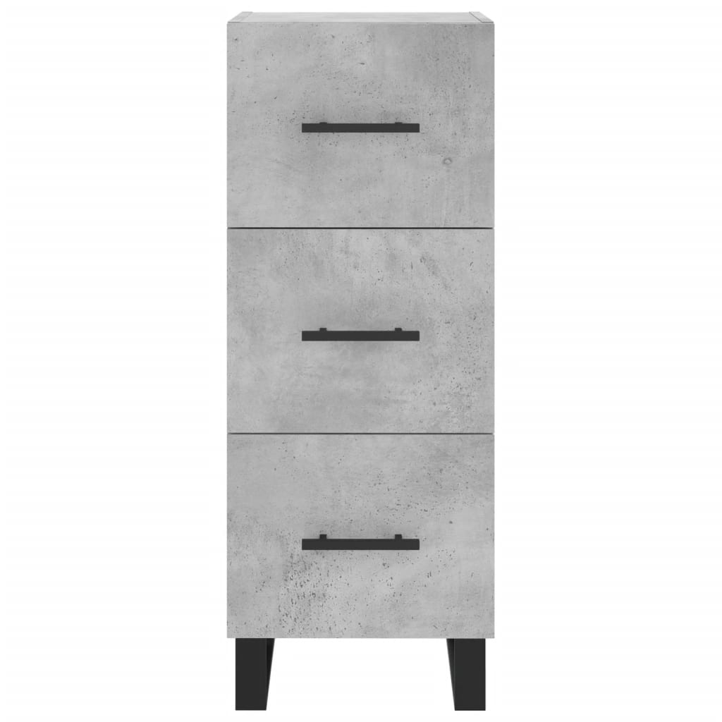 Buffet Gris béton 34,5x34x90 cm Bois d'ingénierie - XIOS