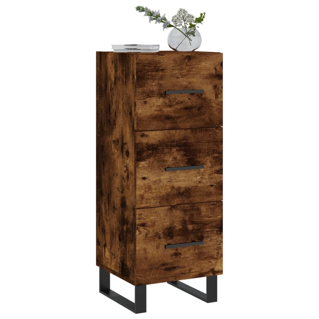 Buffet Chêne fumé 34,5x34x90 cm Bois d'ingénierie - XIOS
