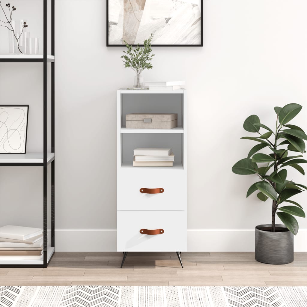 Buffet blanc 34,5x34x90 cm bois d'ingénierie - XIOS