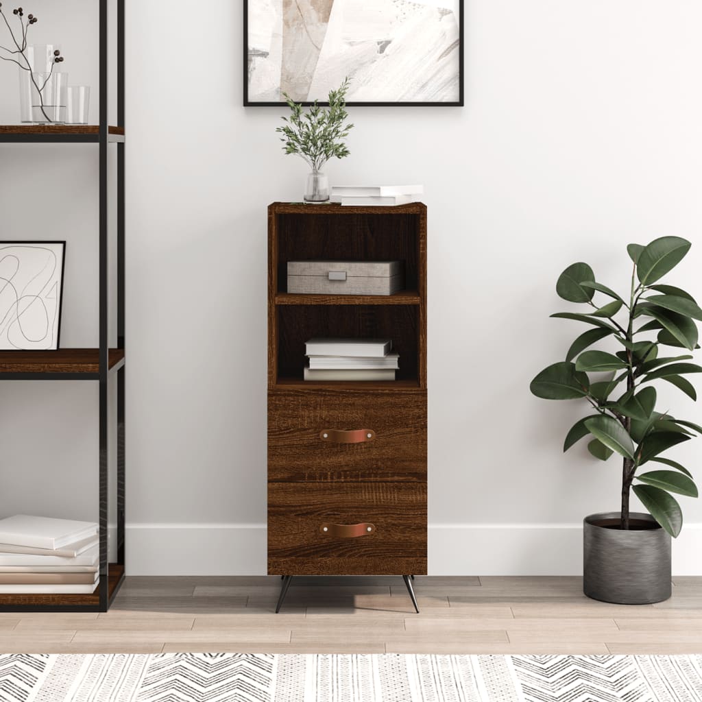 Buffet Chêne marron 34,5x34x90 cm Bois d'ingénierie - XIOS