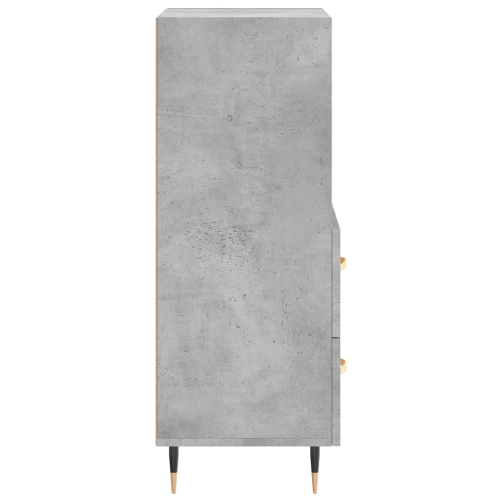 Buffet Gris béton 34,5x34x90 cm Bois d'ingénierie