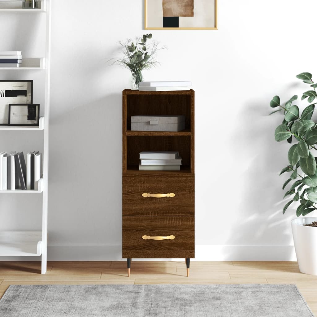 Buffet Chêne marron 34,5x34x90 cm Bois d'ingénierie - XIOS