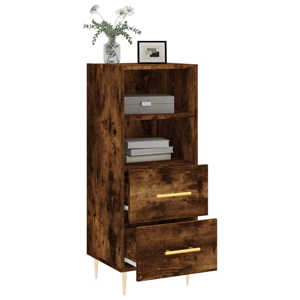 Buffet Chêne fumé 34,5x34x90 cm Bois d'ingénierie - XIOS