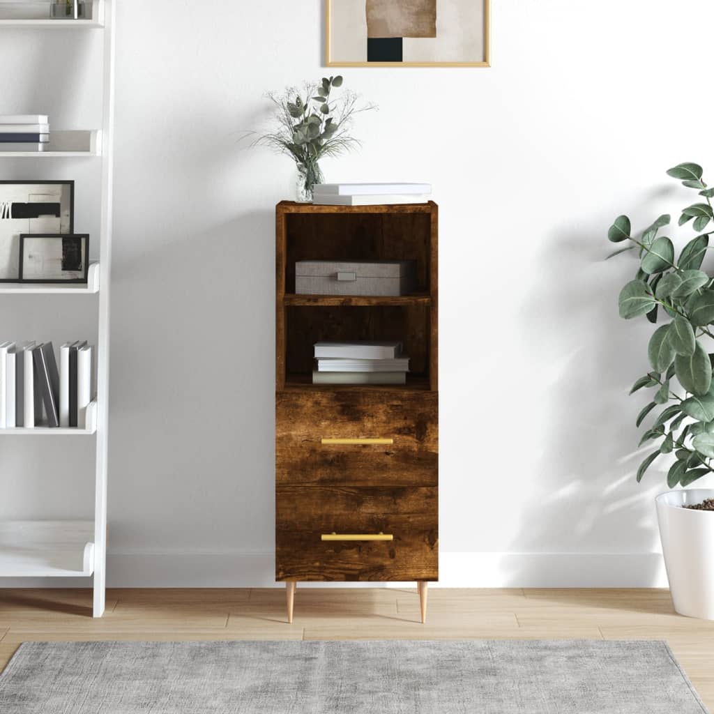 Buffet Chêne fumé 34,5x34x90 cm Bois d'ingénierie - XIOS