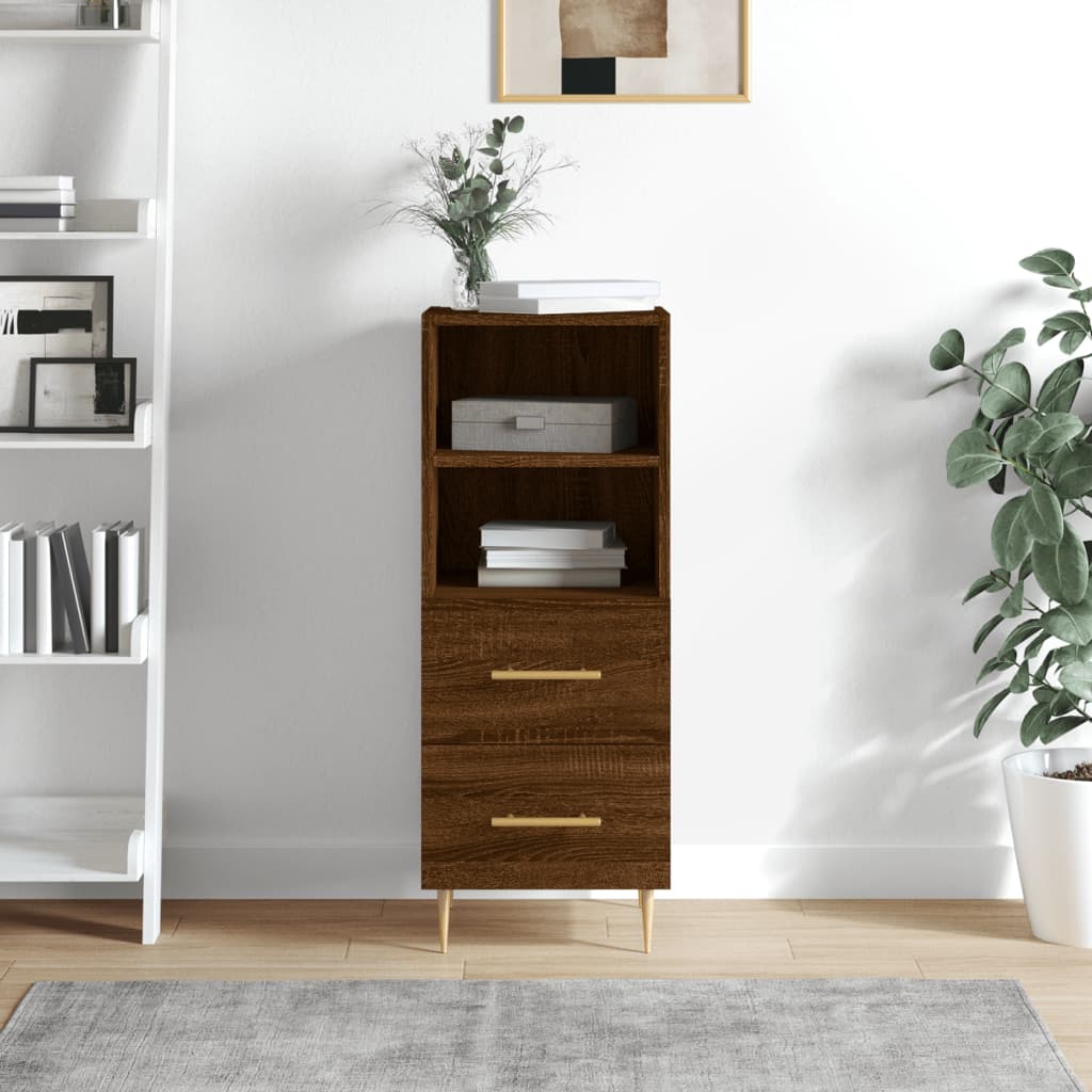 Buffet Chêne marron 34,5x34x90 cm Bois d'ingénierie - XIOS