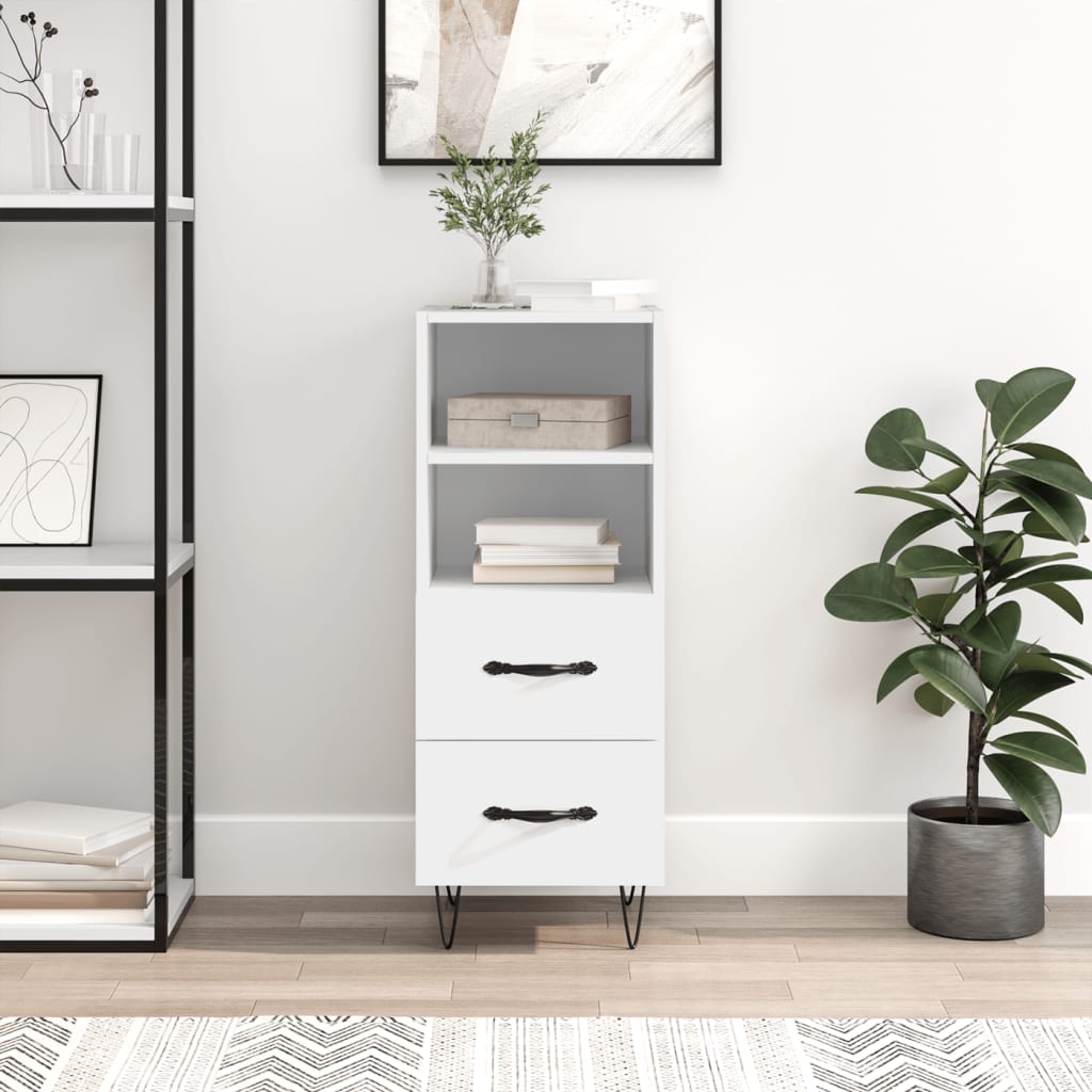 Buffet blanc 34,5x34x90 cm bois d'ingénierie - XIOS