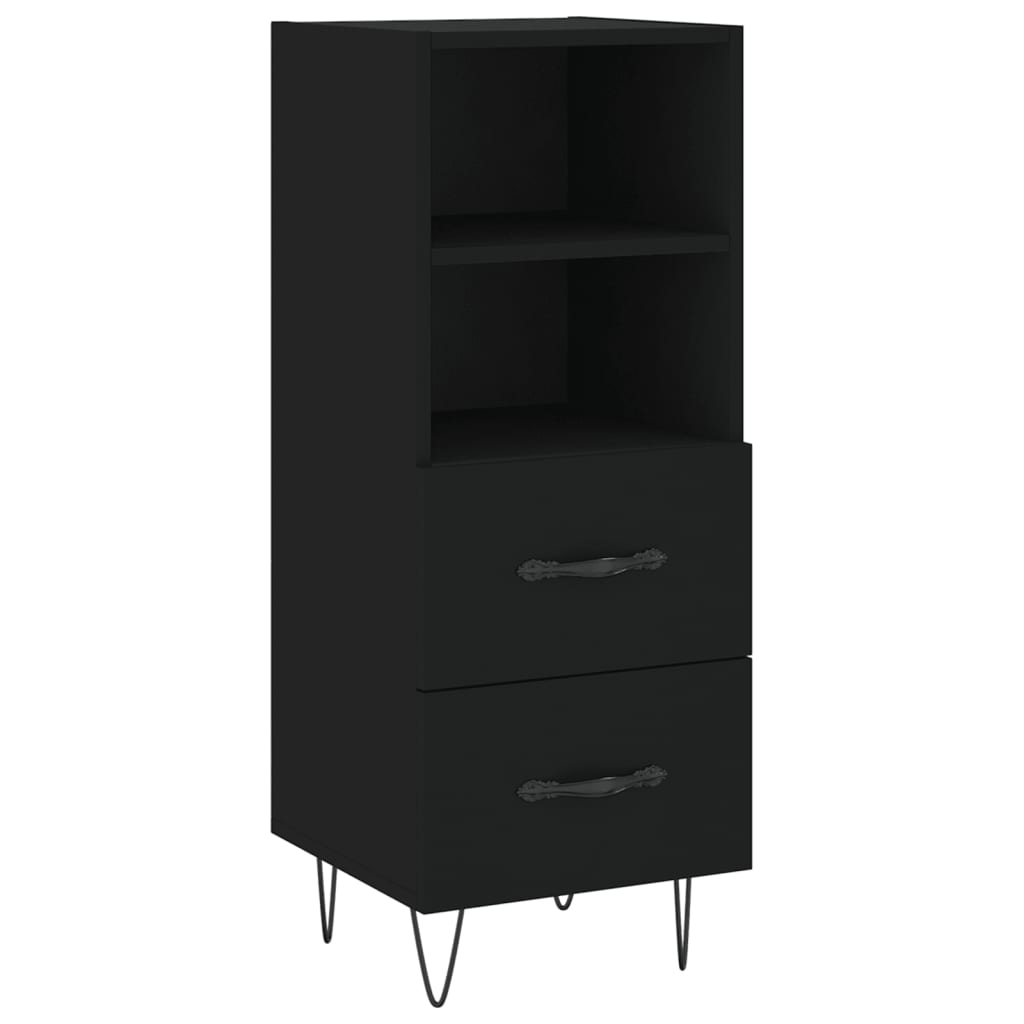 Buffet Noir 34,5x34x90 cm Bois d'ingénierie - XIOS