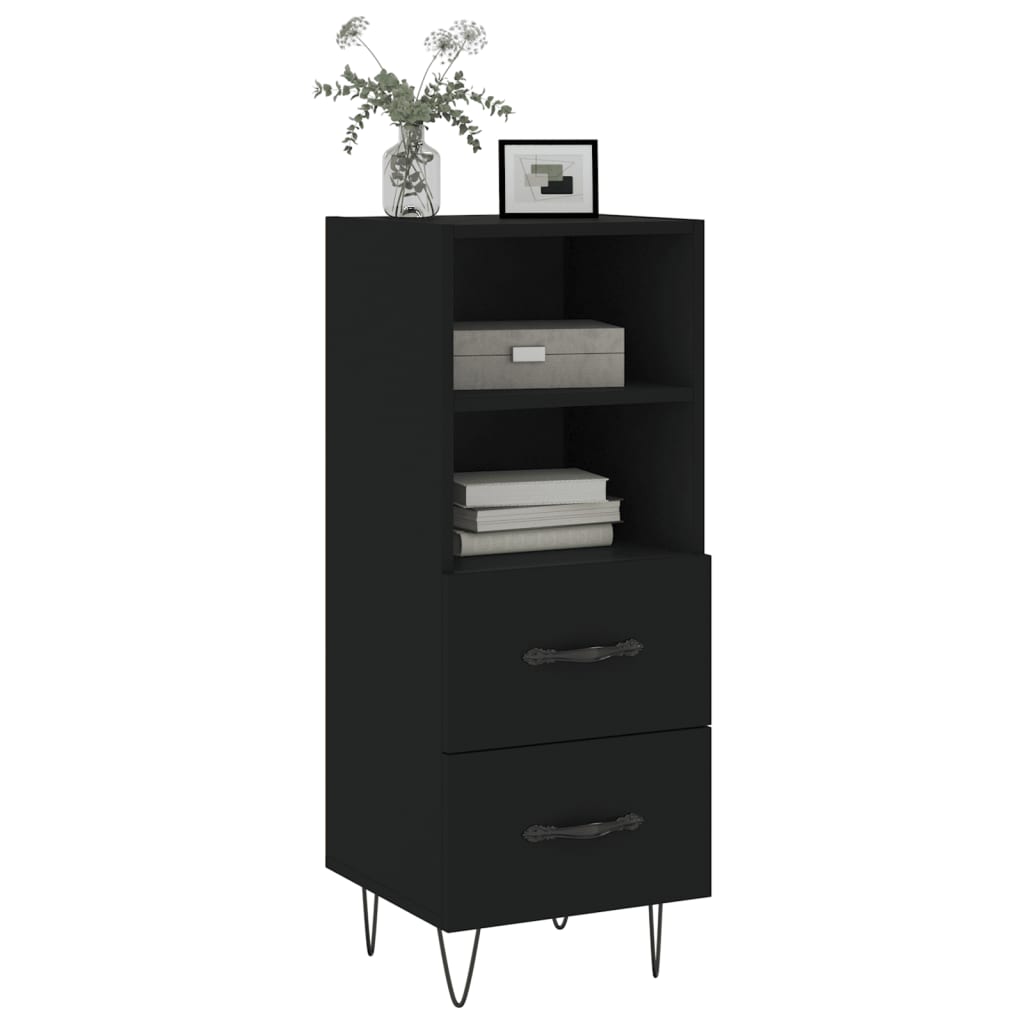 Buffet Noir 34,5x34x90 cm Bois d'ingénierie - XIOS