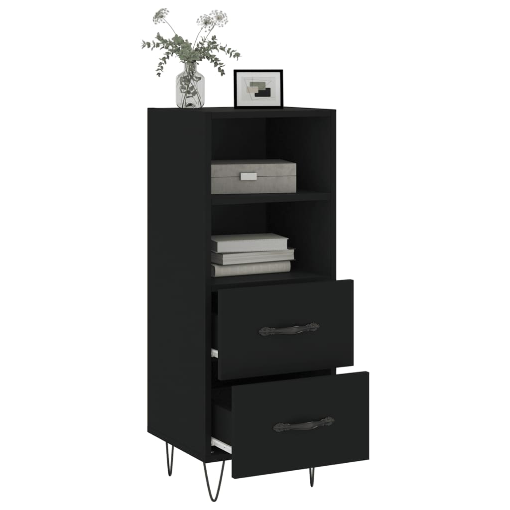 Buffet Noir 34,5x34x90 cm Bois d'ingénierie - XIOS