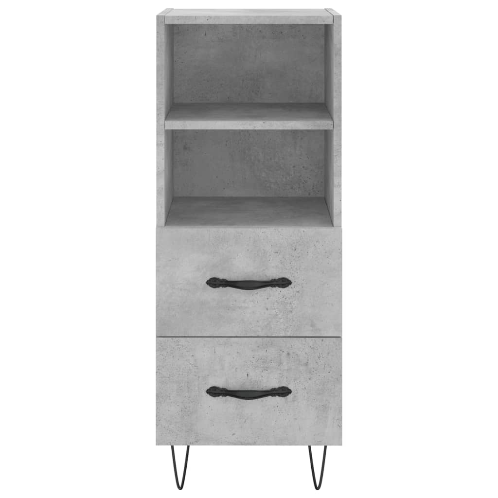 Buffet Gris béton 34,5x34x90 cm Bois d'ingénierie - XIOS