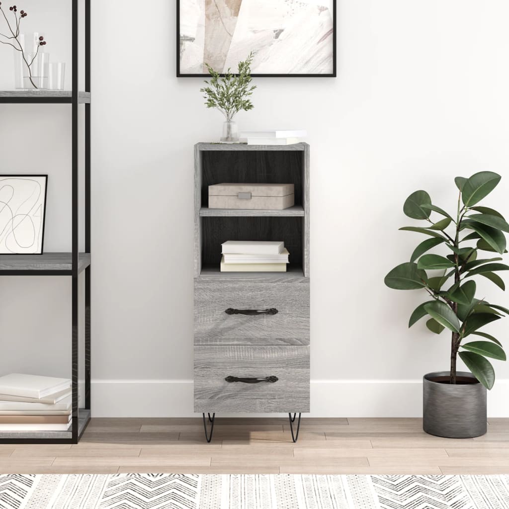 Buffet Sonoma gris 34,5x34x90 cm Bois d'ingénierie - XIOS