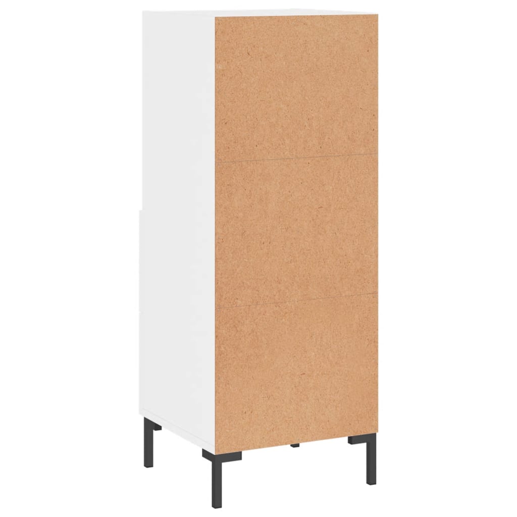 Buffet Blanc brillant 34,5x34x90 cm Bois d'ingénierie - XIOS
