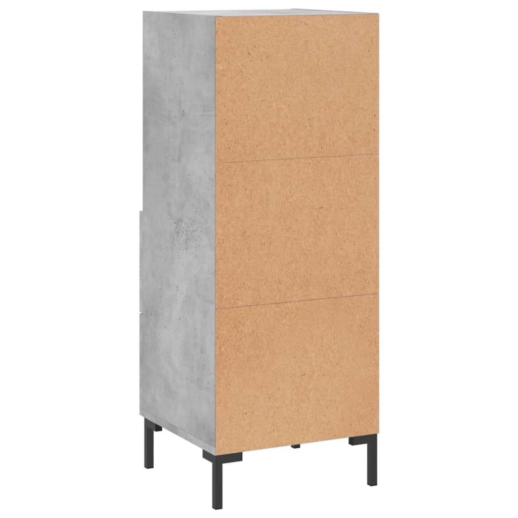 Buffet Gris béton 34,5x34x90 cm Bois d'ingénierie - XIOS