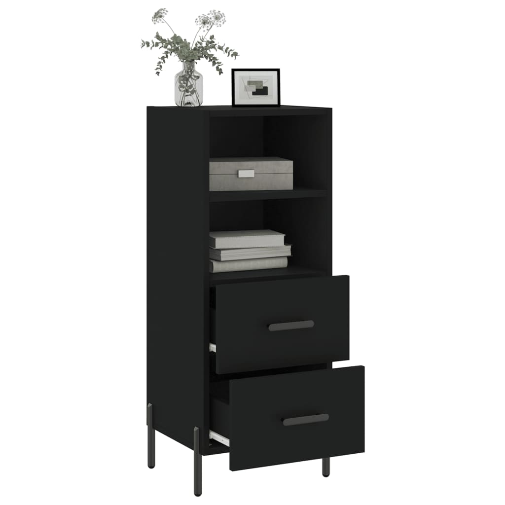 Buffet Noir 34,5x34x90 cm Bois d'ingénierie - XIOS