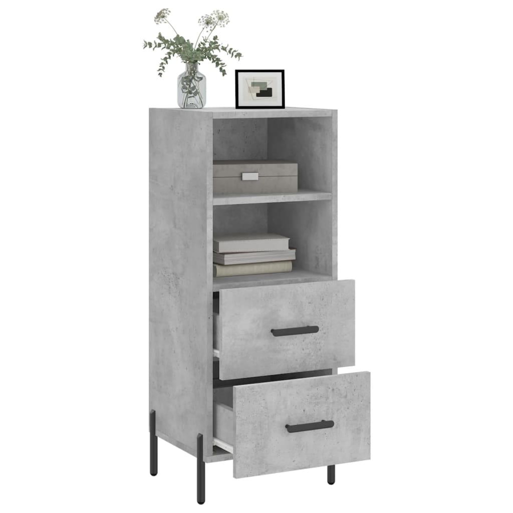 Buffet Gris béton 34,5x34x90 cm Bois d'ingénierie - XIOS
