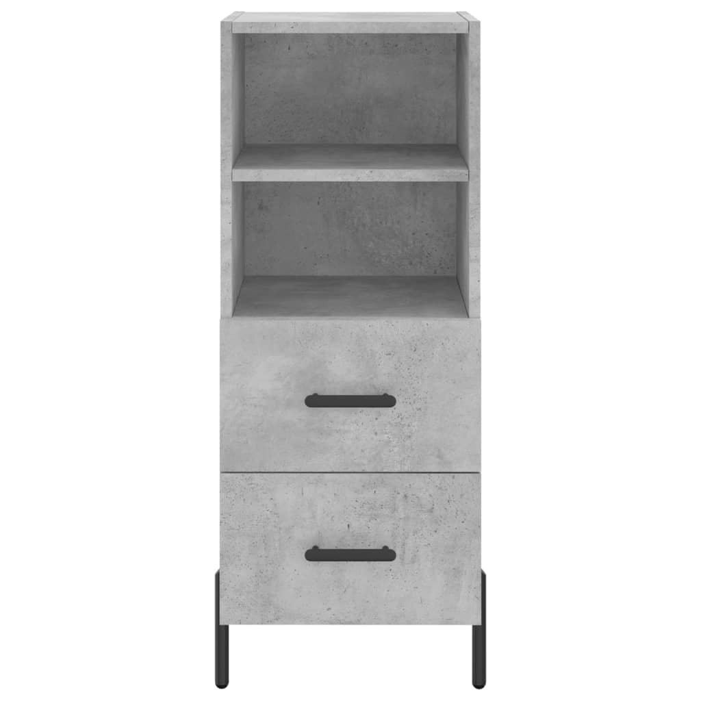 Buffet Gris béton 34,5x34x90 cm Bois d'ingénierie - XIOS