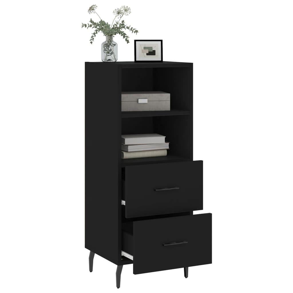 Buffet Noir 34,5x34x90 cm Bois d'ingénierie - XIOS