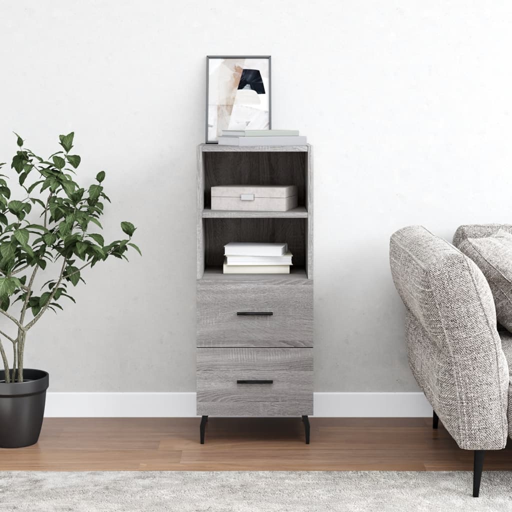 Buffet Sonoma gris 34,5x34x90 cm Bois d'ingénierie - XIOS