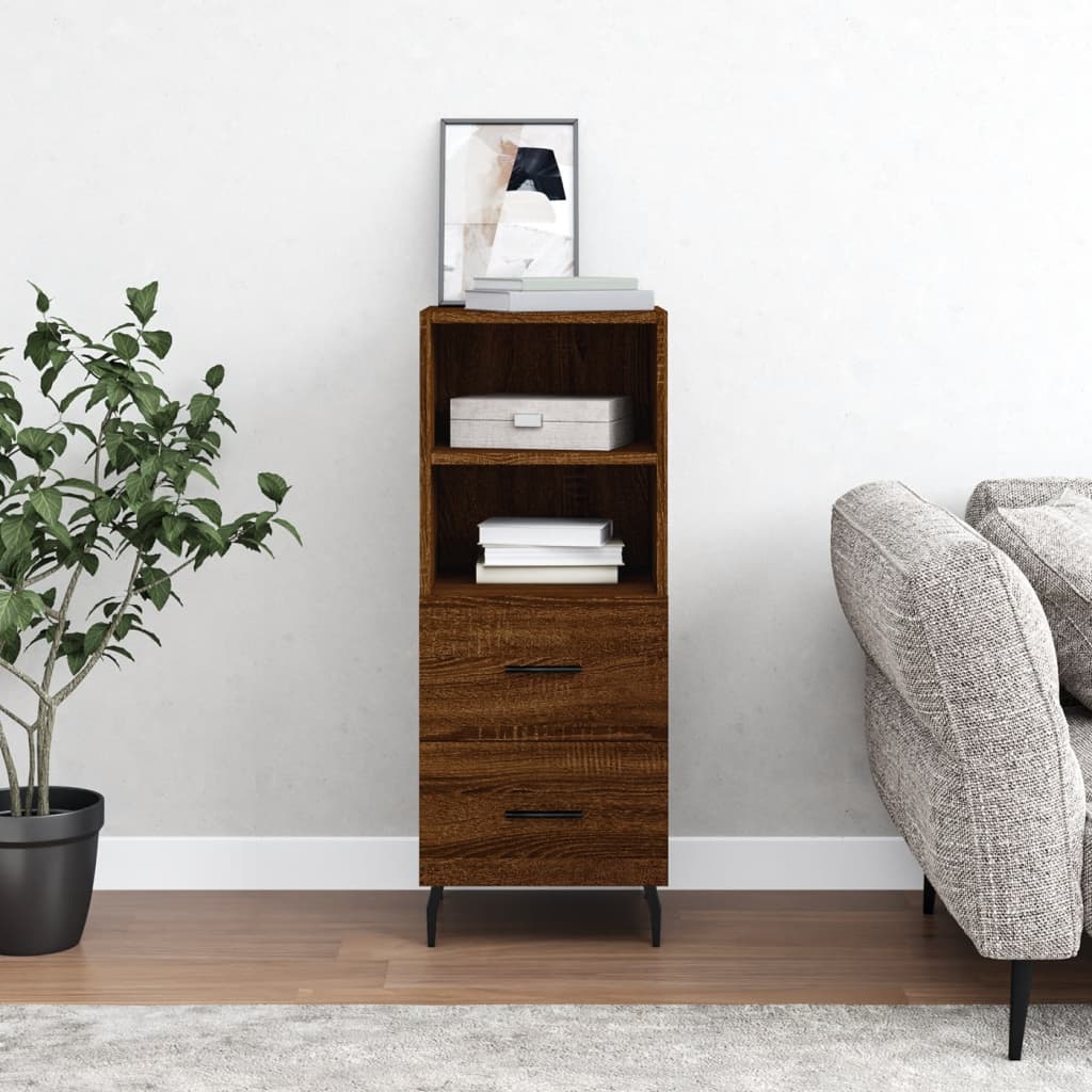 Buffet Chêne marron 34,5x34x90 cm Bois d'ingénierie - XIOS