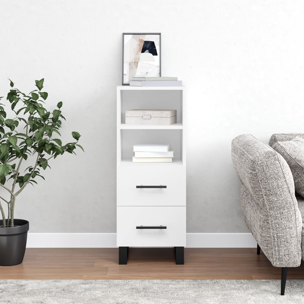 Buffet blanc 34,5x34x90 cm bois d'ingénierie - XIOS