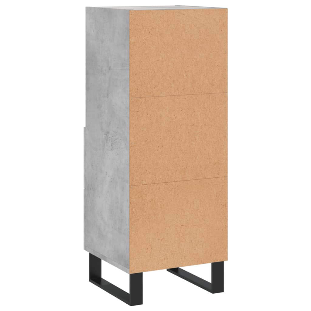 Buffet Gris béton 34,5x34x90 cm Bois d'ingénierie - XIOS