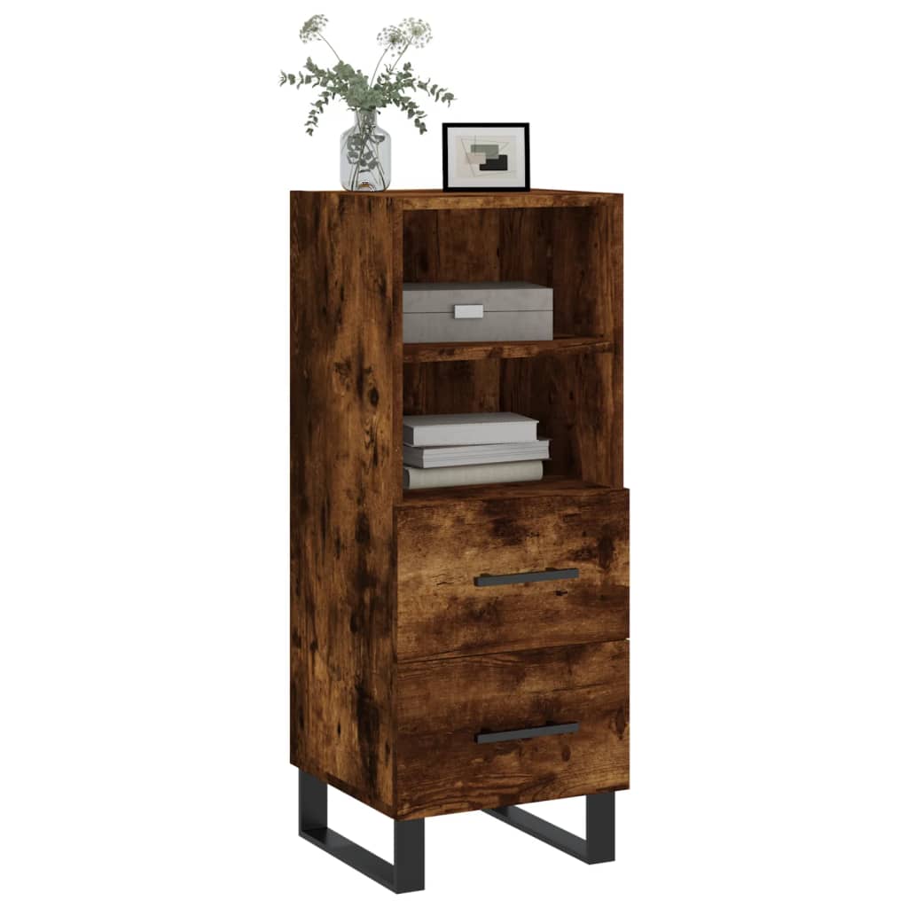 Buffet Chêne fumé 34,5x34x90 cm Bois d'ingénierie - XIOS