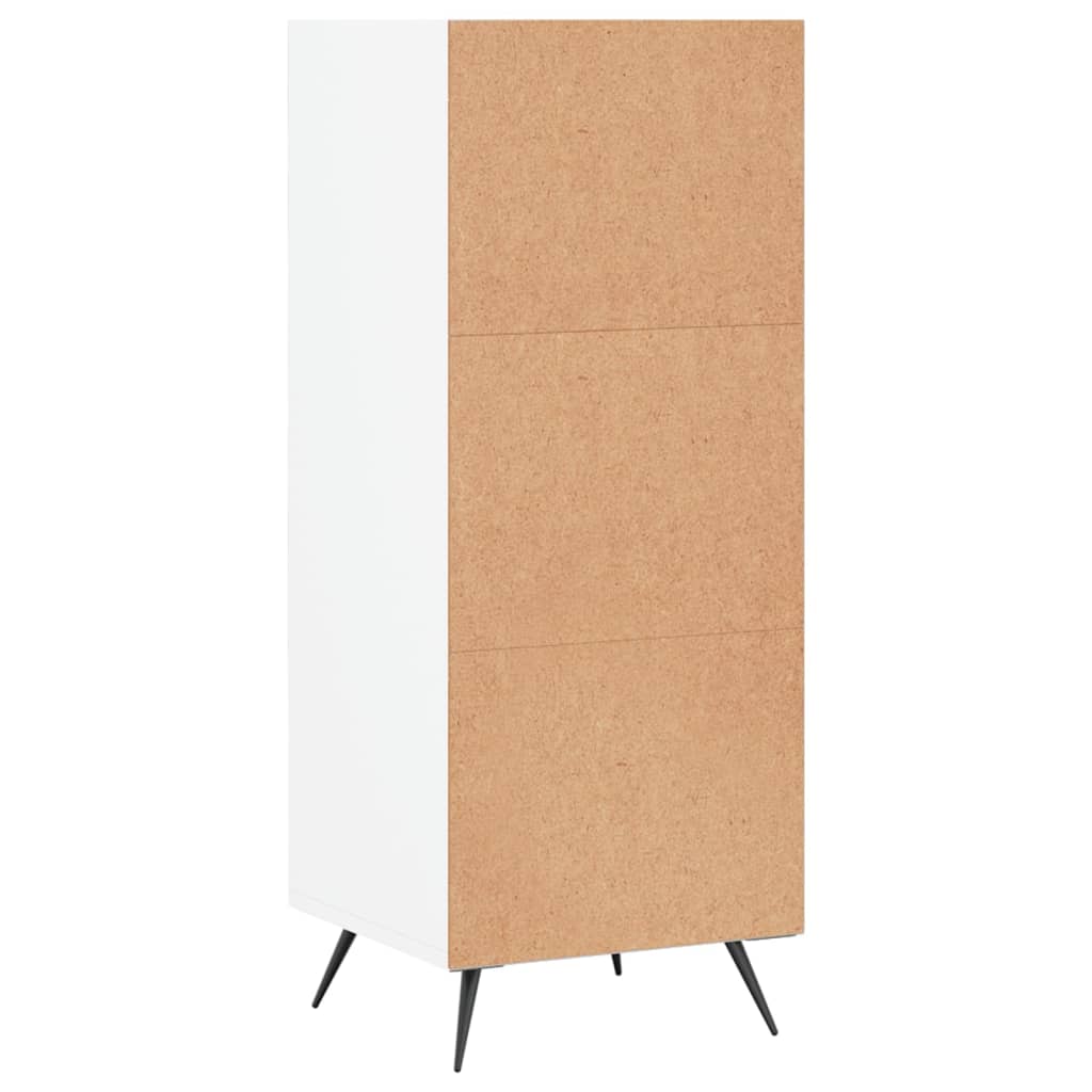 Armoire à étagères blanc 34,5x32,5x90 cm bois d'ingénierie - XIOS