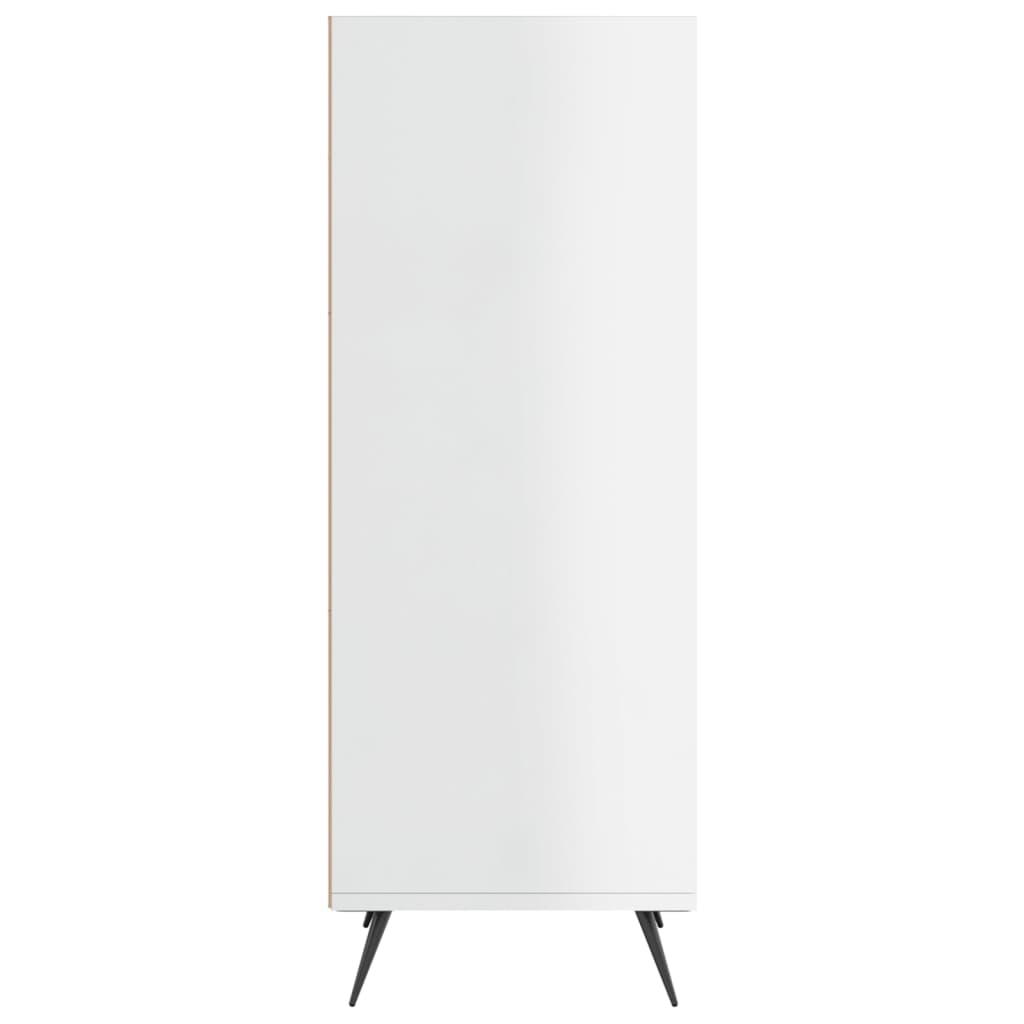 Armoire à étagères blanc brillant 34,5x32,5x90 cm - XIOS
