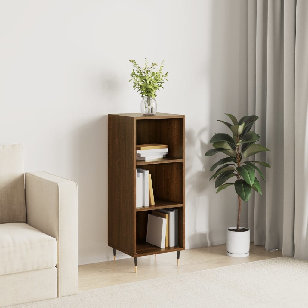 Buffet chêne marron 34,5x32,5x90 cm bois d'ingénierie - XIOS