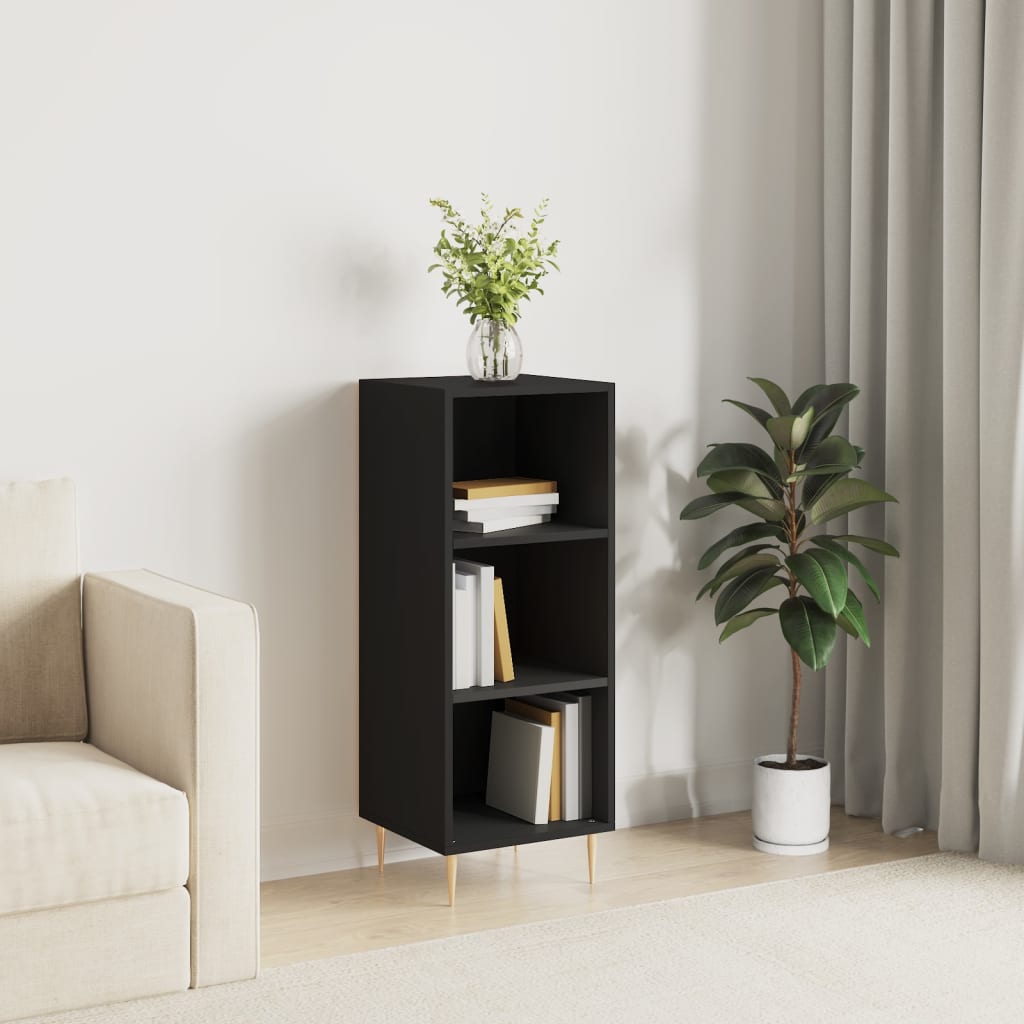 Buffet noir 34,5x32,5x90 cm bois d'ingénierie - XIOS
