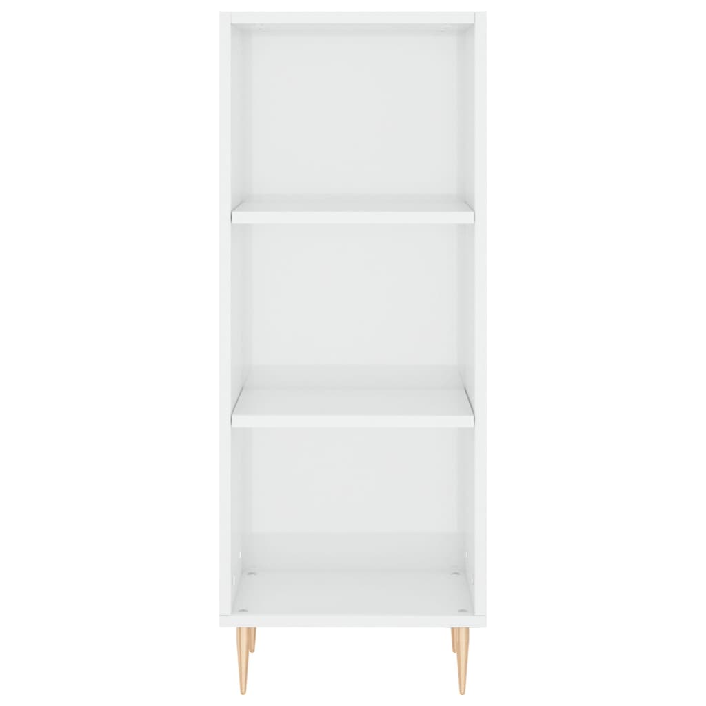 Buffet blanc brillant 34,5x32,5x90 cm bois d'ingénierie - XIOS