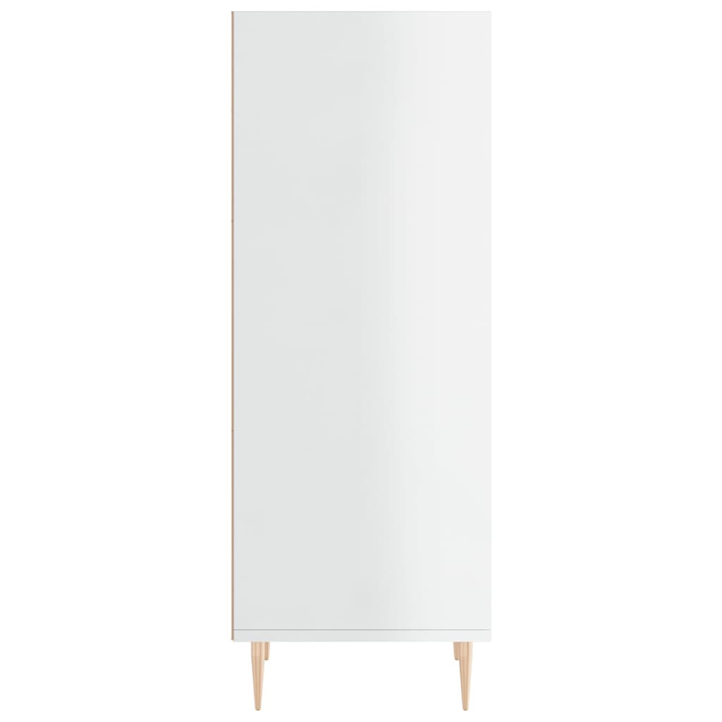 Buffet blanc brillant 34,5x32,5x90 cm bois d'ingénierie - XIOS