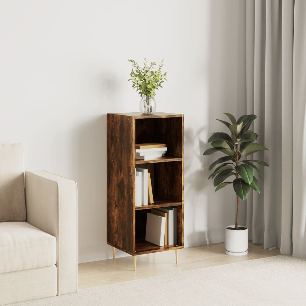 Buffet chêne fumé 34,5x32,5x90 cm bois d'ingénierie - XIOS