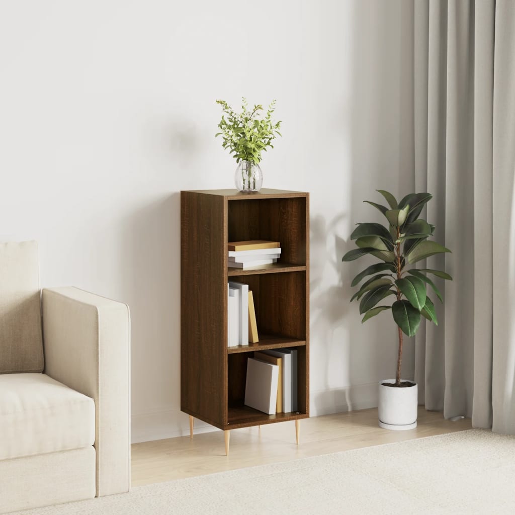 Buffet chêne marron 34,5x32,5x90 cm bois d'ingénierie - XIOS