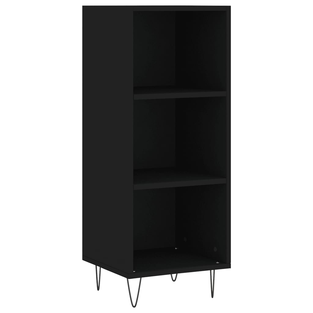 Buffet noir 34,5x32,5x90 cm bois d'ingénierie - XIOS
