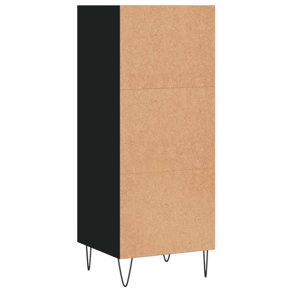 Buffet noir 34,5x32,5x90 cm bois d'ingénierie - XIOS