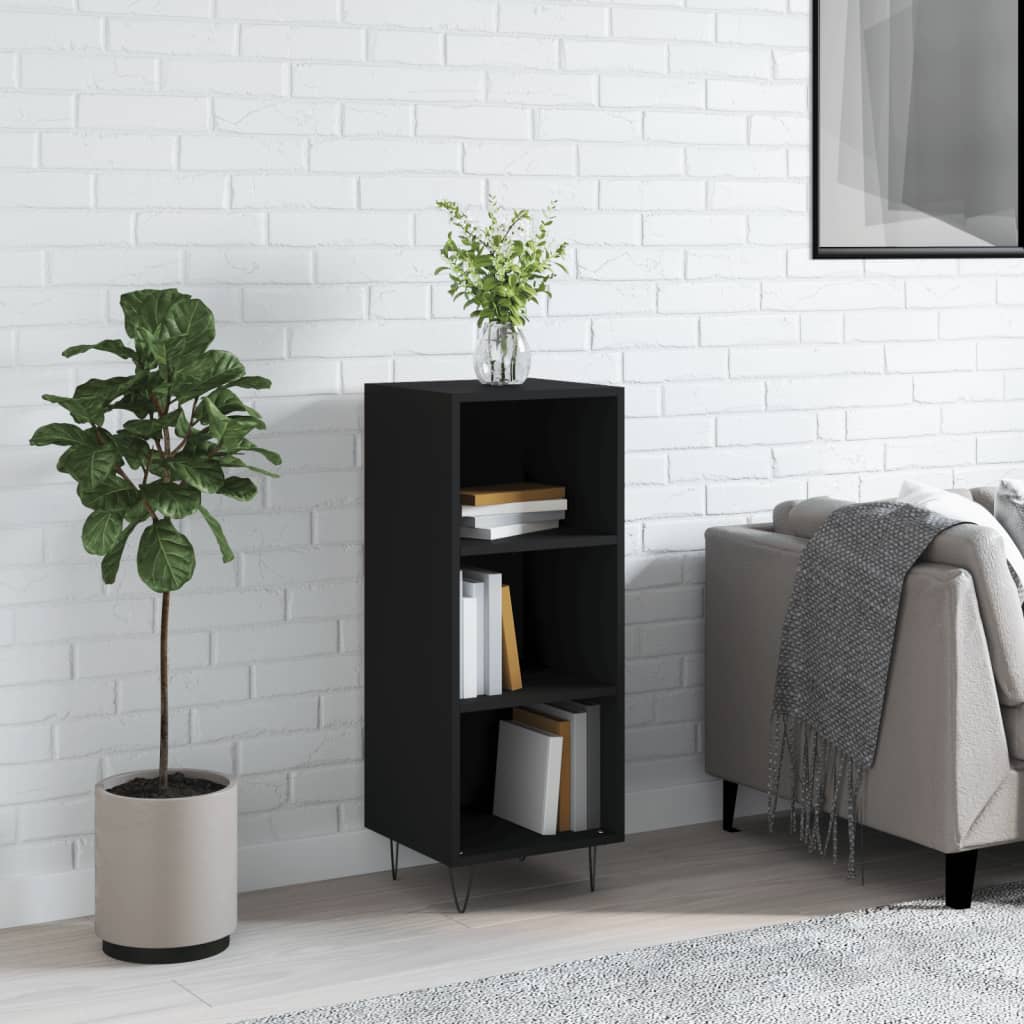 Buffet noir 34,5x32,5x90 cm bois d'ingénierie - XIOS