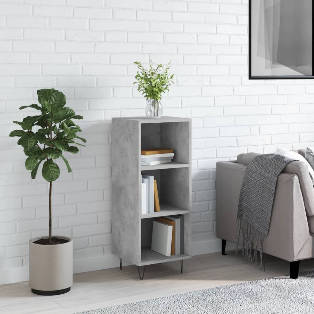 Buffet gris béton 34,5x32,5x90 cm bois d'ingénierie - XIOS