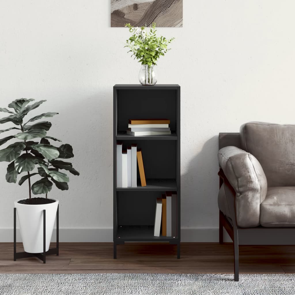 Buffet noir 34,5x32,5x90 cm bois d'ingénierie - XIOS