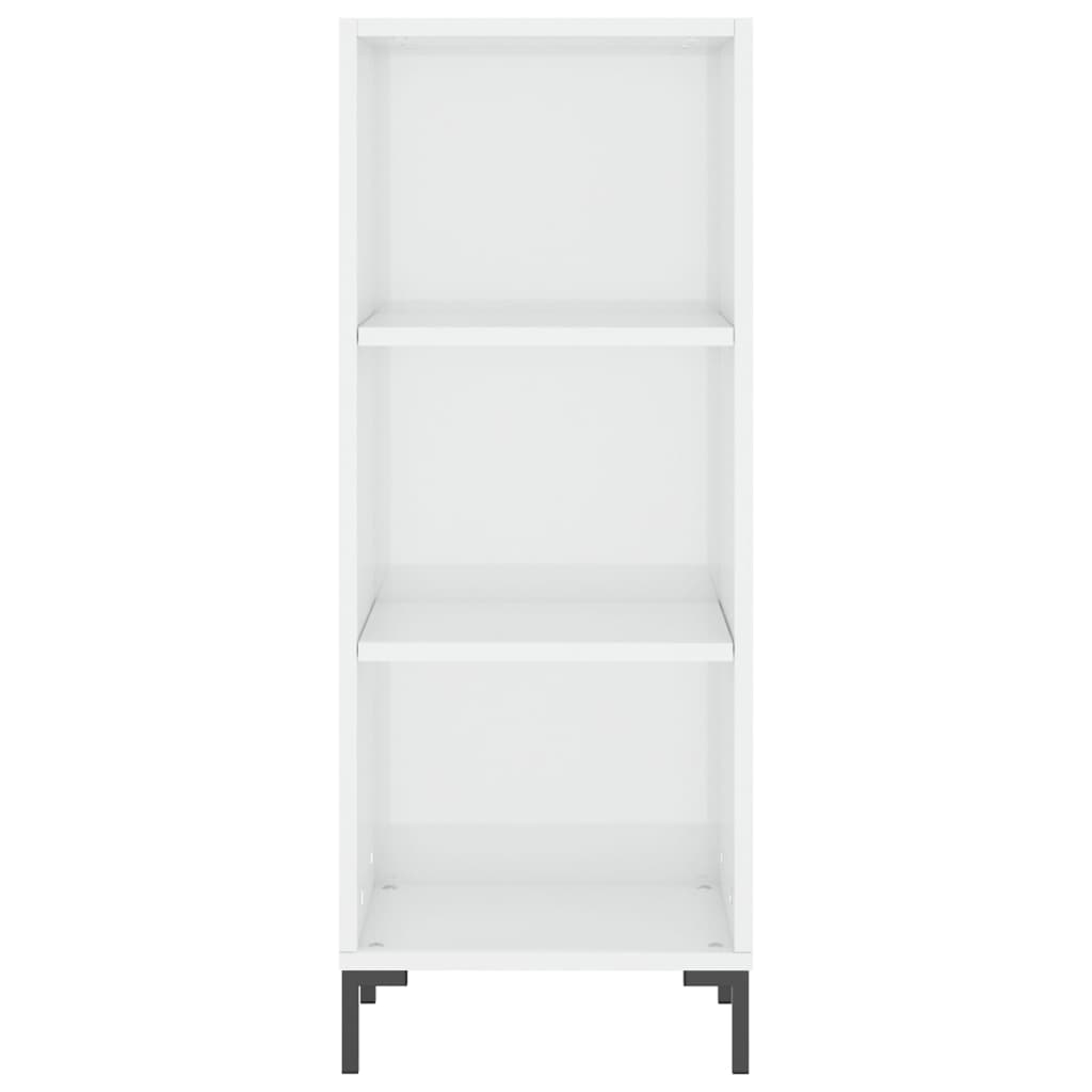 Buffet blanc brillant 34,5x32,5x90 cm bois d'ingénierie - XIOS