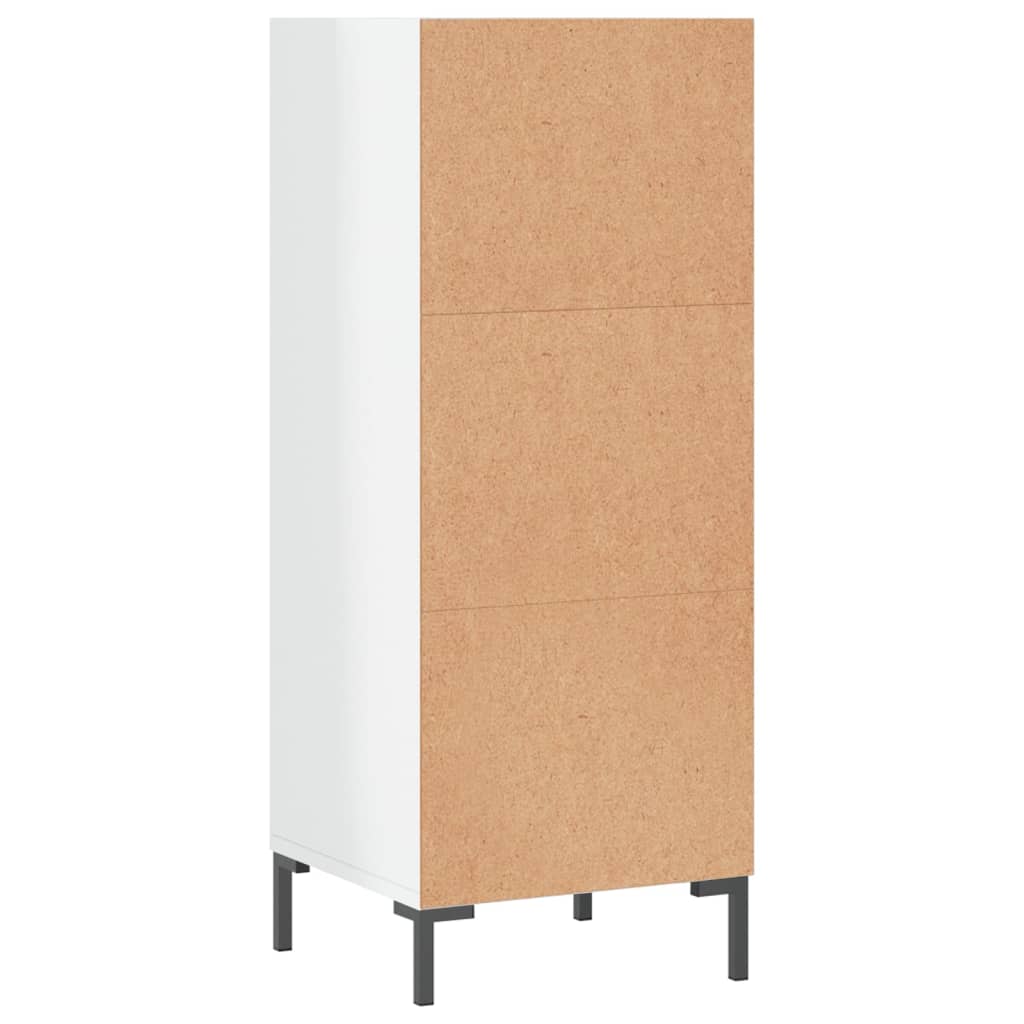 Buffet blanc brillant 34,5x32,5x90 cm bois d'ingénierie - XIOS