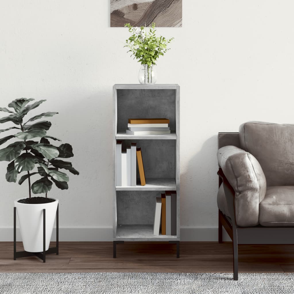 Buffet gris béton 34,5x32,5x90 cm bois d'ingénierie - XIOS