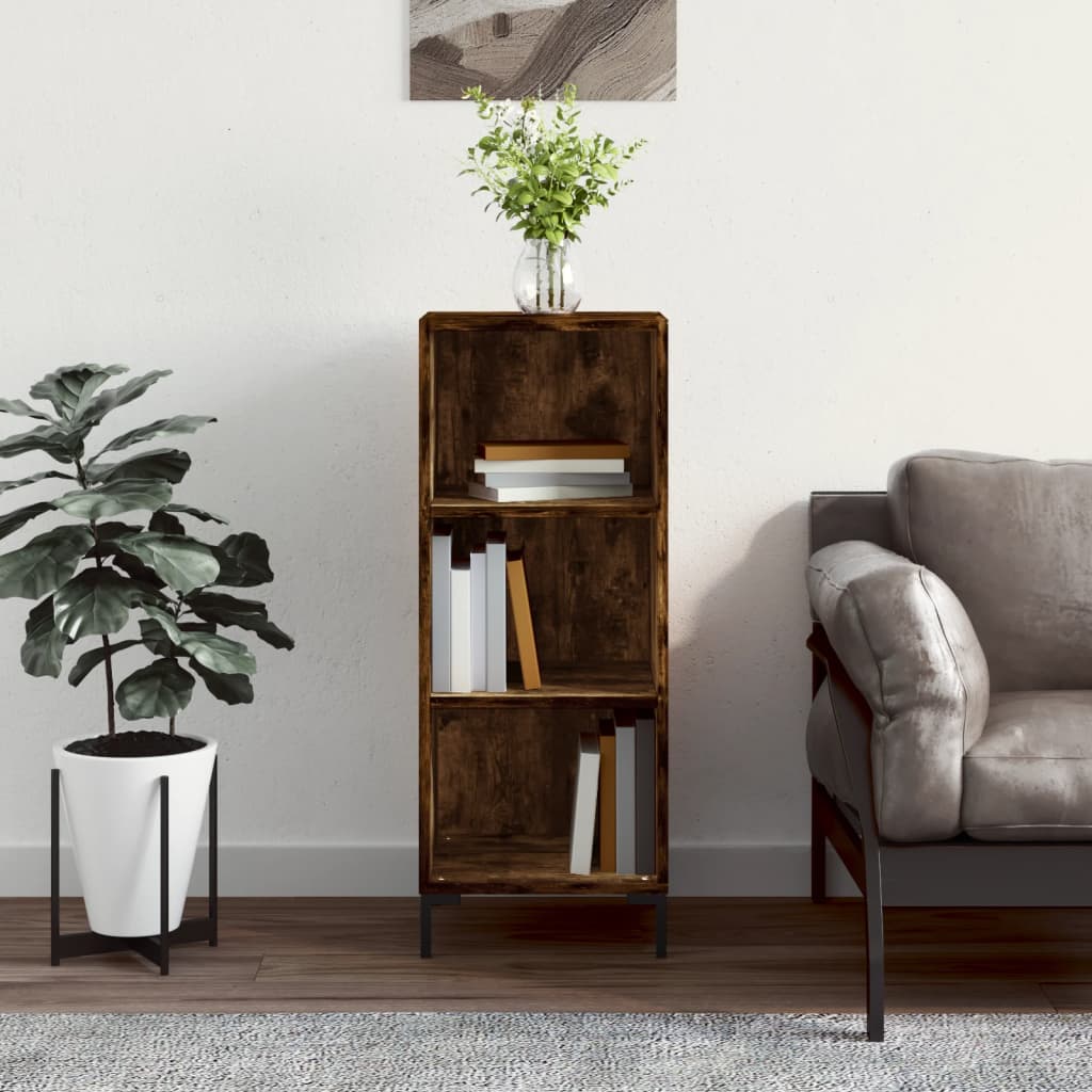 Buffet chêne fumé 34,5x32,5x90 cm bois d'ingénierie - XIOS