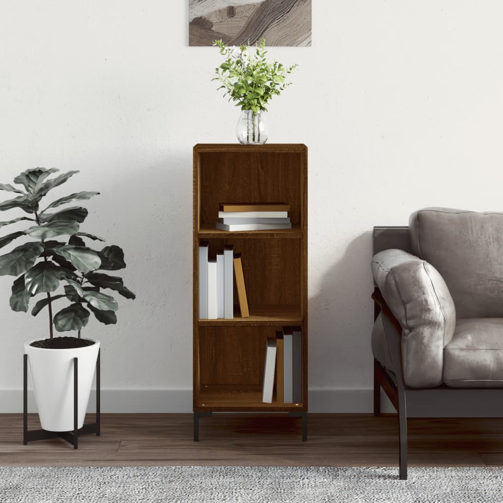 Buffet chêne marron 34,5x32,5x90 cm bois d'ingénierie - XIOS