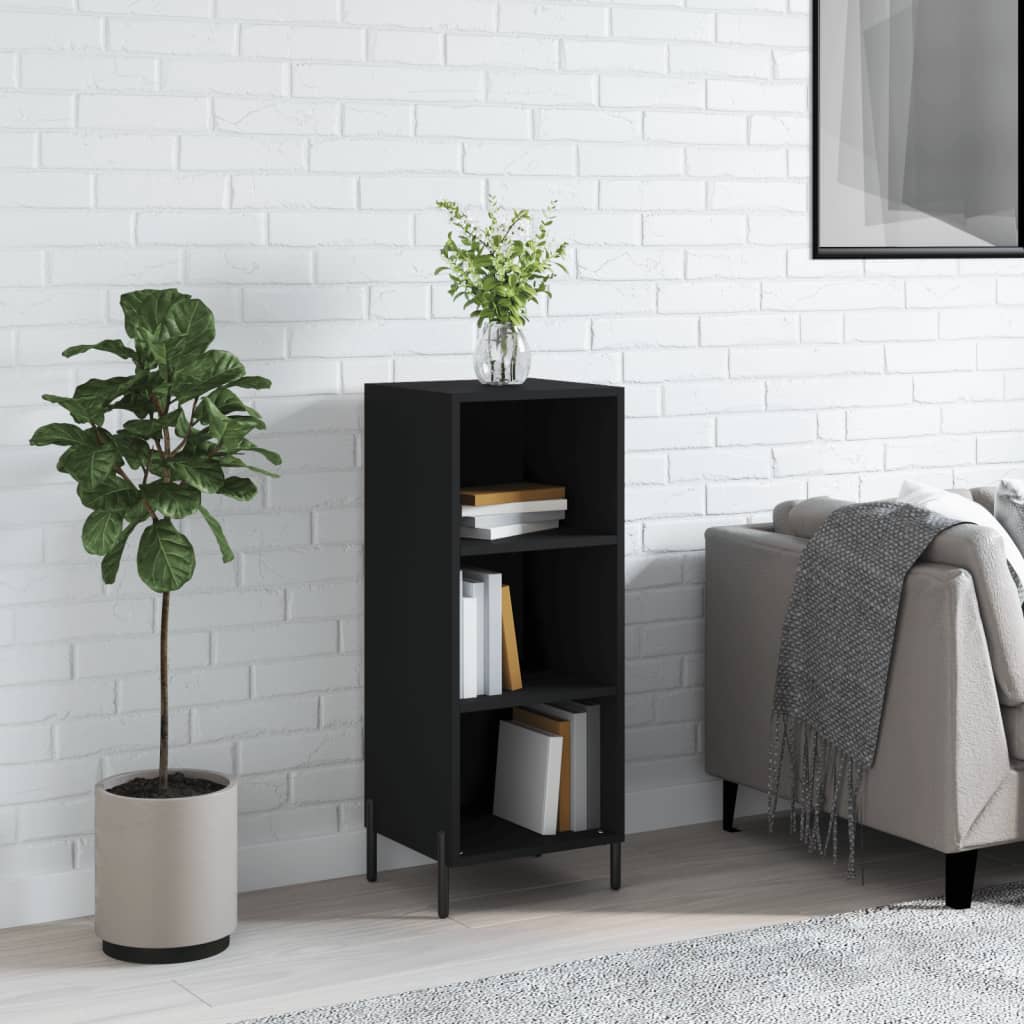 Buffet noir 34,5x32,5x90 cm bois d'ingénierie - XIOS