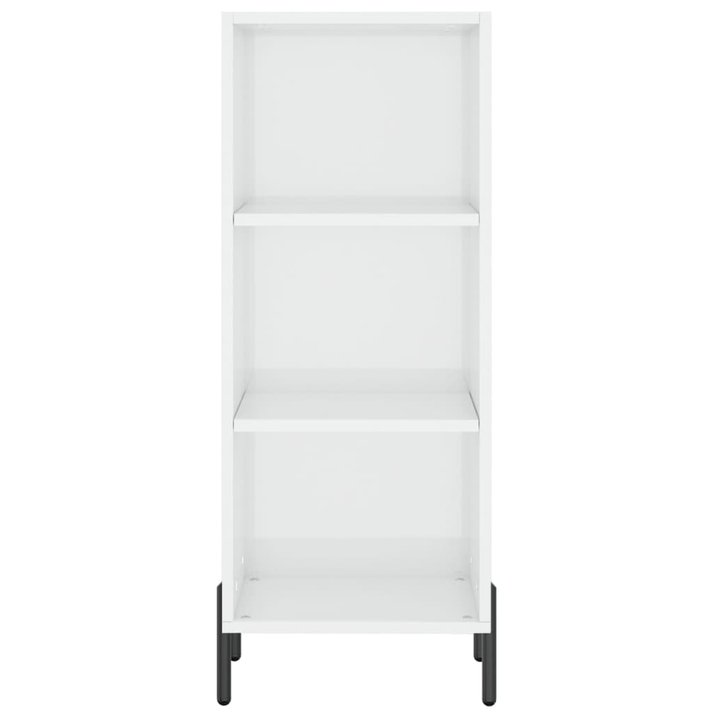 Buffet blanc brillant 34,5x32,5x90 cm bois d'ingénierie - XIOS