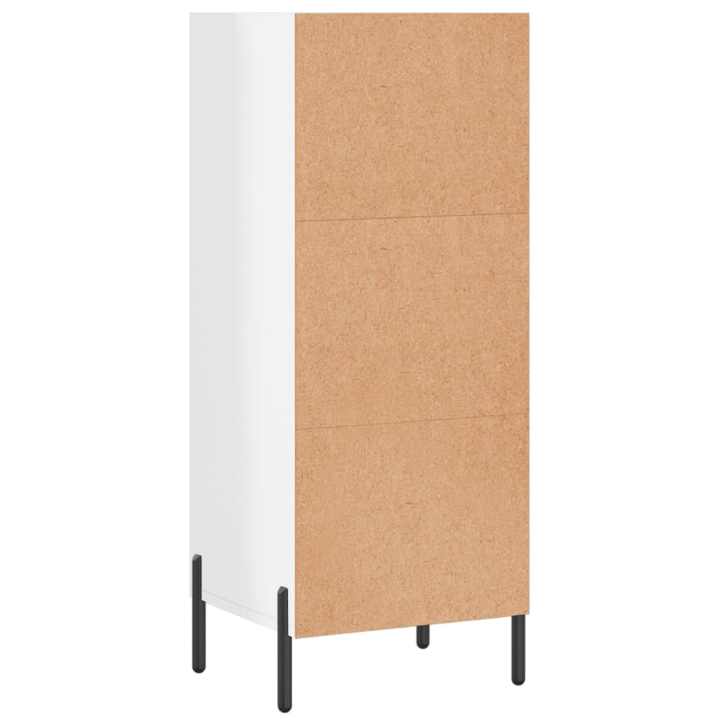 Buffet blanc brillant 34,5x32,5x90 cm bois d'ingénierie - XIOS