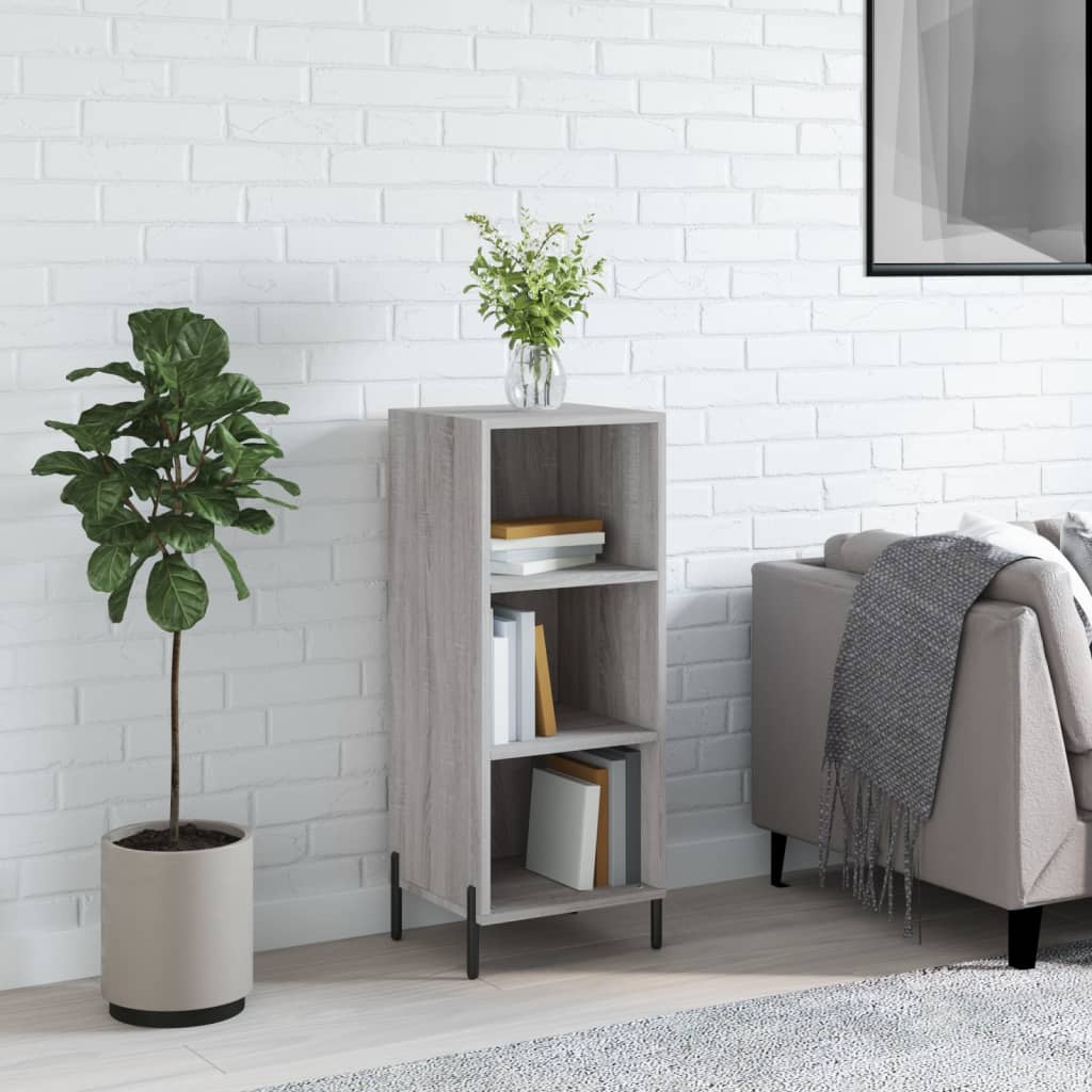 Buffet sonoma gris 34,5x32,5x90 cm bois d'ingénierie - XIOS