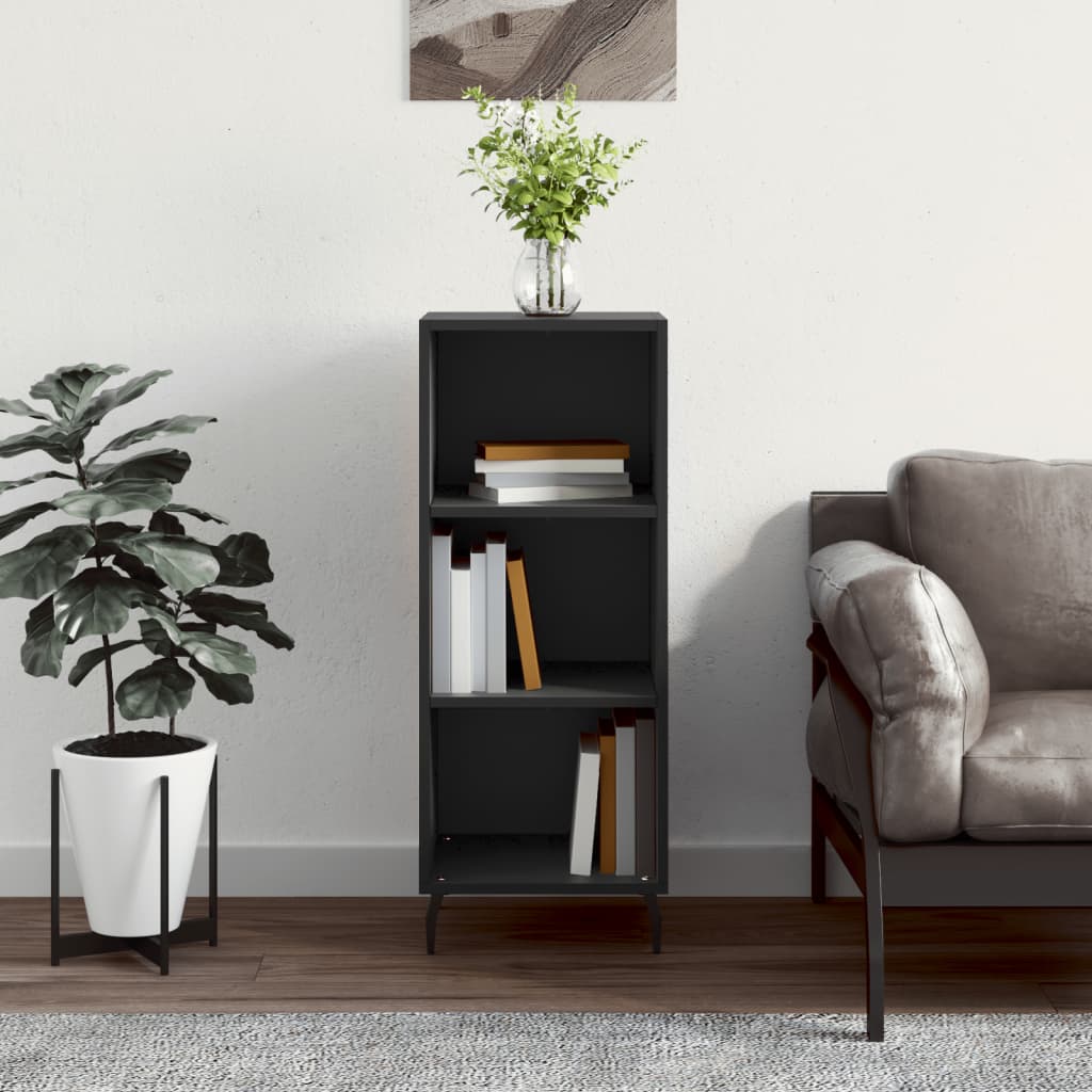 Buffet noir 34,5x32,5x90 cm bois d'ingénierie - XIOS
